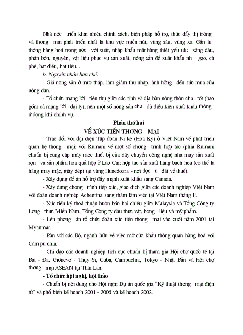 image for page Tình hình thực hiện kế hoạch THƯƠNG MạI