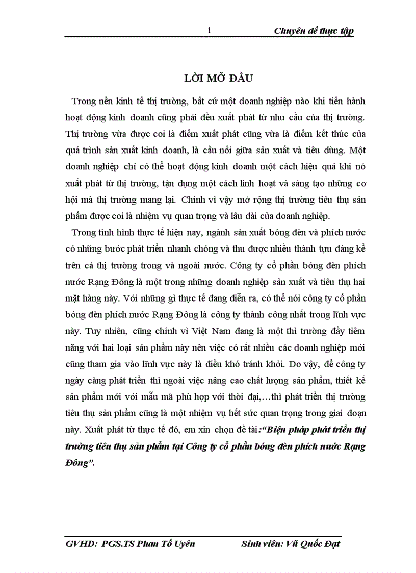 image for page Biện pháp phát triển thị trường tiêu thụ sản phẩm tại Công ty cổ phần bóng đèn phích nước Rạng Đông 1