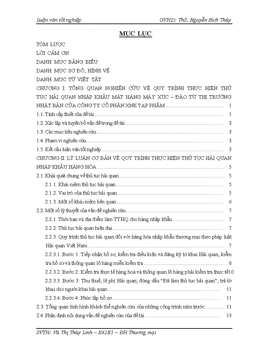 image for page Hoàn thiện quy trình thực hiện thủ tục hải quan nhập khẩu mặt hàng máy xúc đào từ thị trường Nhật Bản của Công ty cổ phần xuất nhập khẩu Tạp phẩm TOCONTAP 1