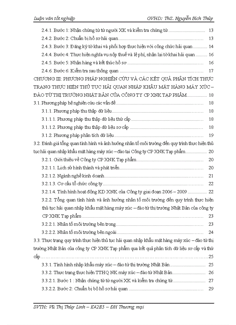 image for page Hoàn thiện quy trình thực hiện thủ tục hải quan nhập khẩu mặt hàng máy xúc đào từ thị trường Nhật Bản của Công ty cổ phần xuất nhập khẩu Tạp phẩm TOCONTAP 1