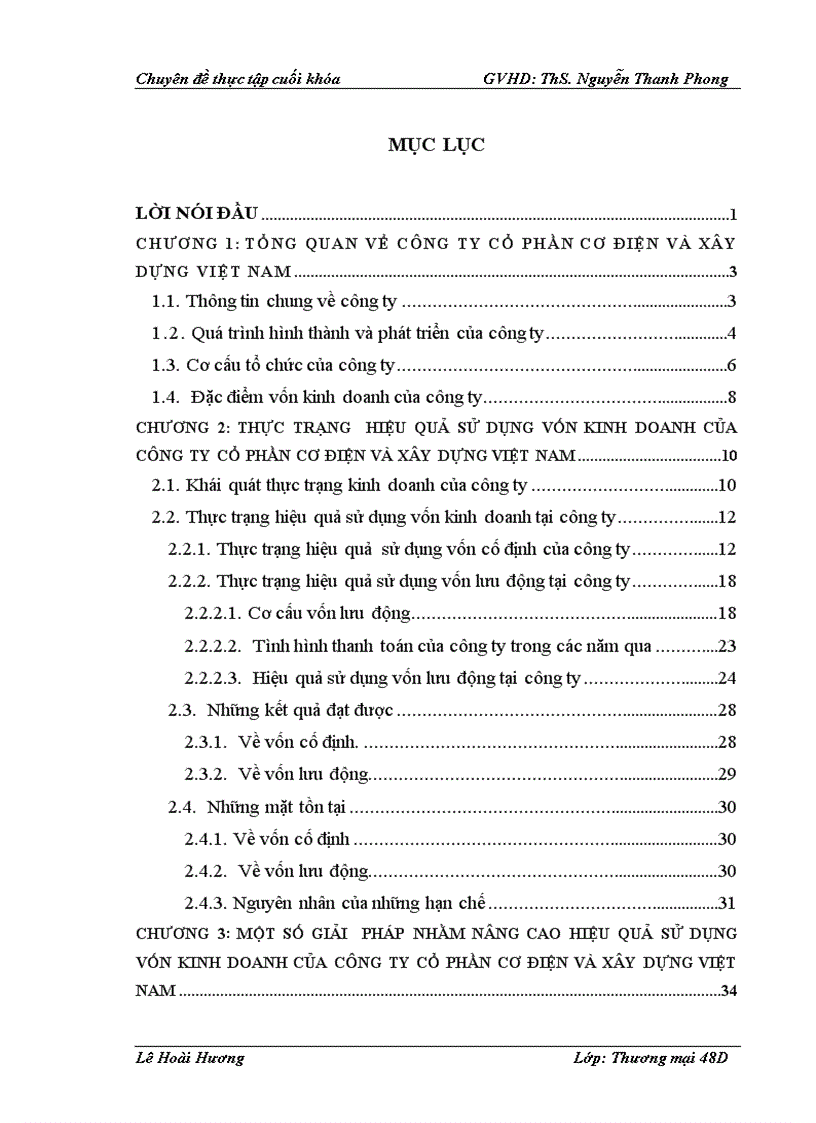 image for page Một số giải pháp nhằm nâng cao hiệu quả sử dụng vốn kinh doanh của Công ty Cổ phần Cơ điện và Xây dựng Việt Nam 1
