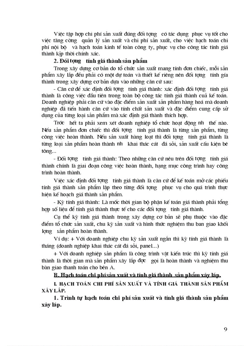 image for page Tổ chức hạch toán tập hợp chi phí sản xuất và tính giá thành sản phẩm xây lắp tại công ty cơ giới và xây lắp 13