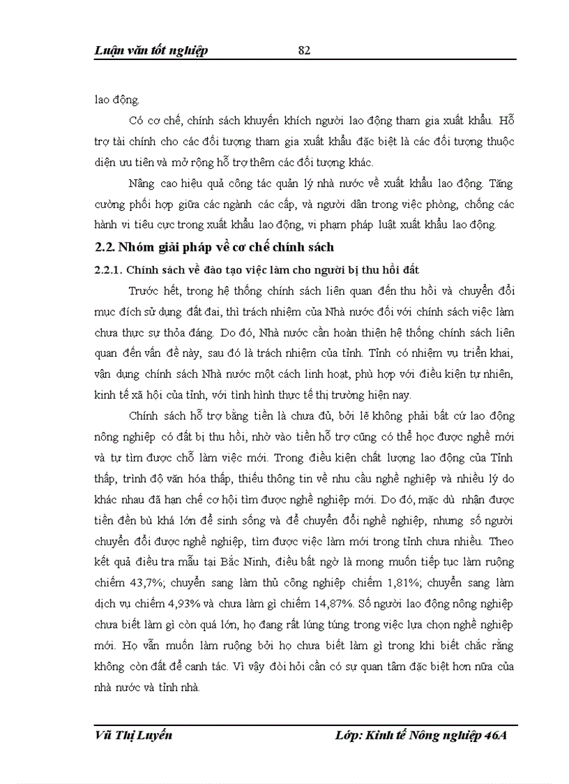 image for page Giải quyết việc làm và tăng thu nhập cho những người nông dân bị thu hồi đất ở tỉnh Bắc Ninh trong quá trình công nghiệp hóa và đô thị hóa