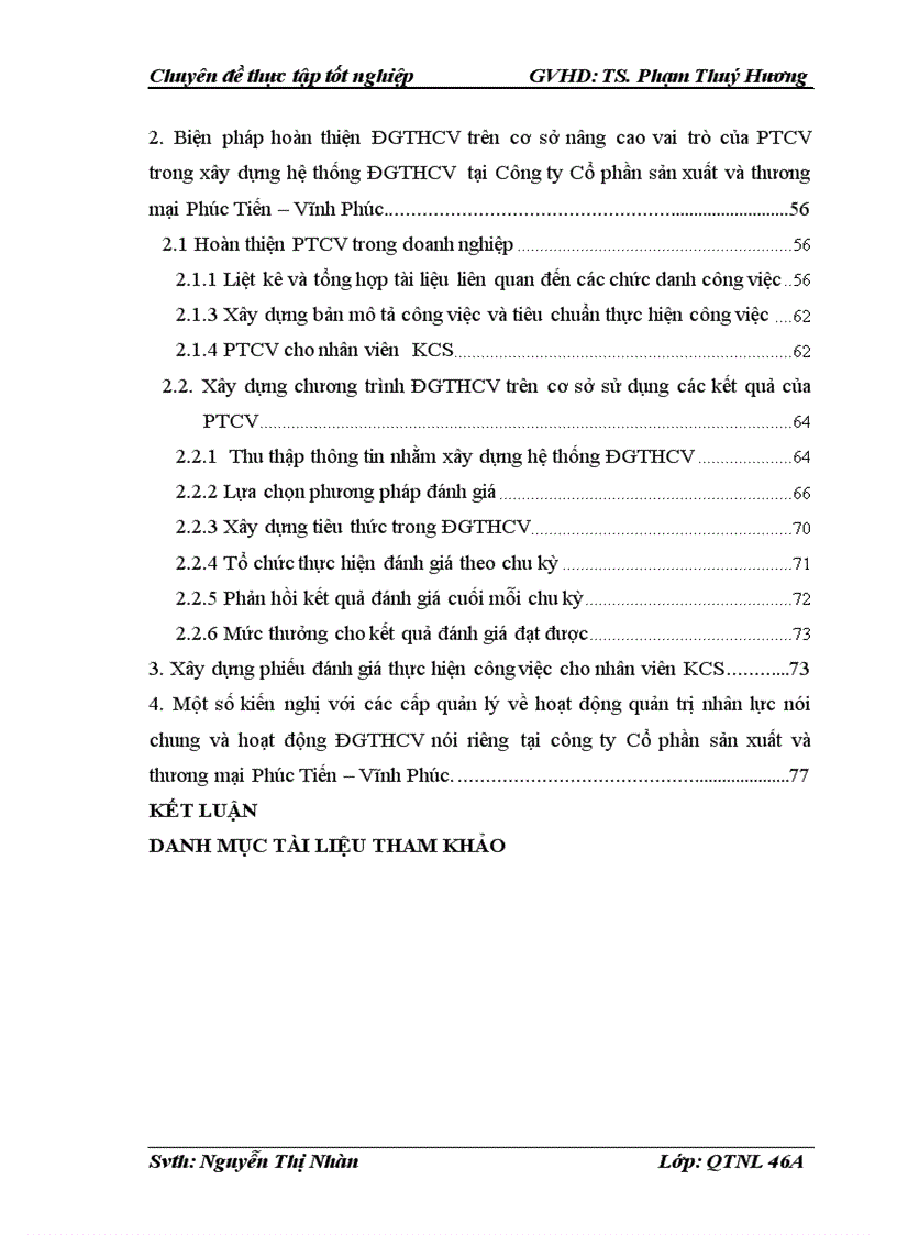 image for page Nâng cao vai trò của phân tích công việc trong hoạt động đánh giá thực hiện công việc tại công ty Cổ phần sản xuất và thương mại Phúc Tiến Vĩnh Phúc