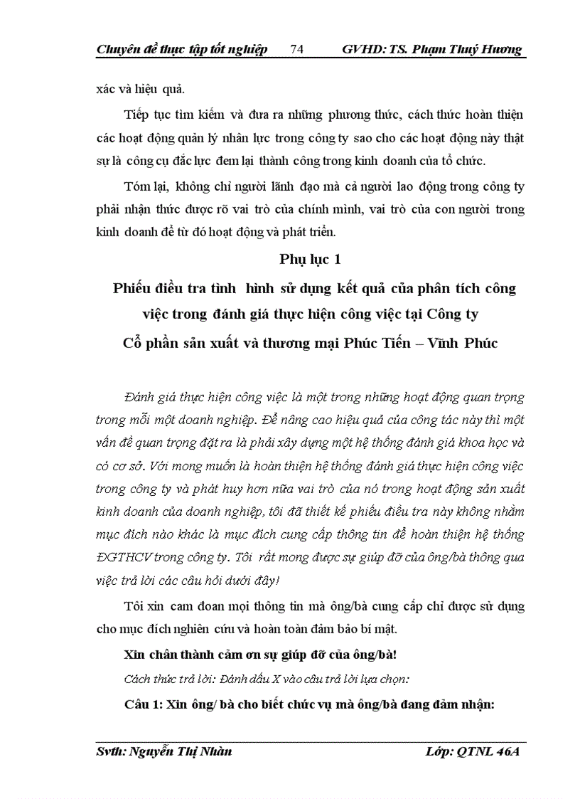 image for page Nâng cao vai trò của phân tích công việc trong hoạt động đánh giá thực hiện công việc tại công ty Cổ phần sản xuất và thương mại Phúc Tiến Vĩnh Phúc