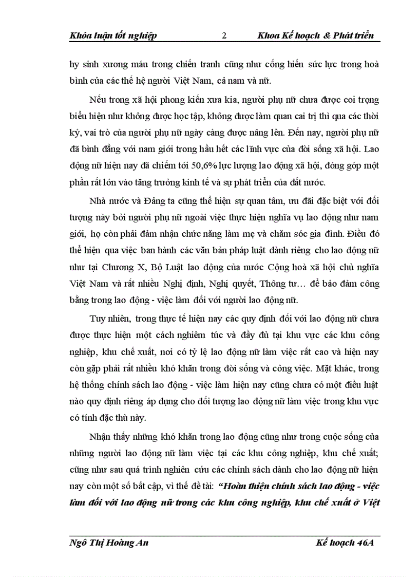 image for page Hoàn thiện chính sách lao động việc làm đối với lao động nữ trong các khu công nghiệp khu chế xuất ở Việt Nam 1