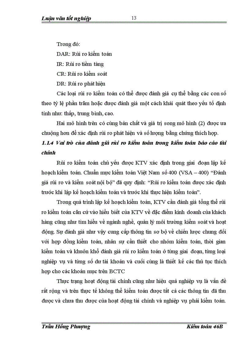 image for page Đánh giá rủi ro kiểm toán trong quy trình kiểm toán báo cáo tài chính tại Công ty trách nhiệm hữu hạn Deloitte Việt Nam