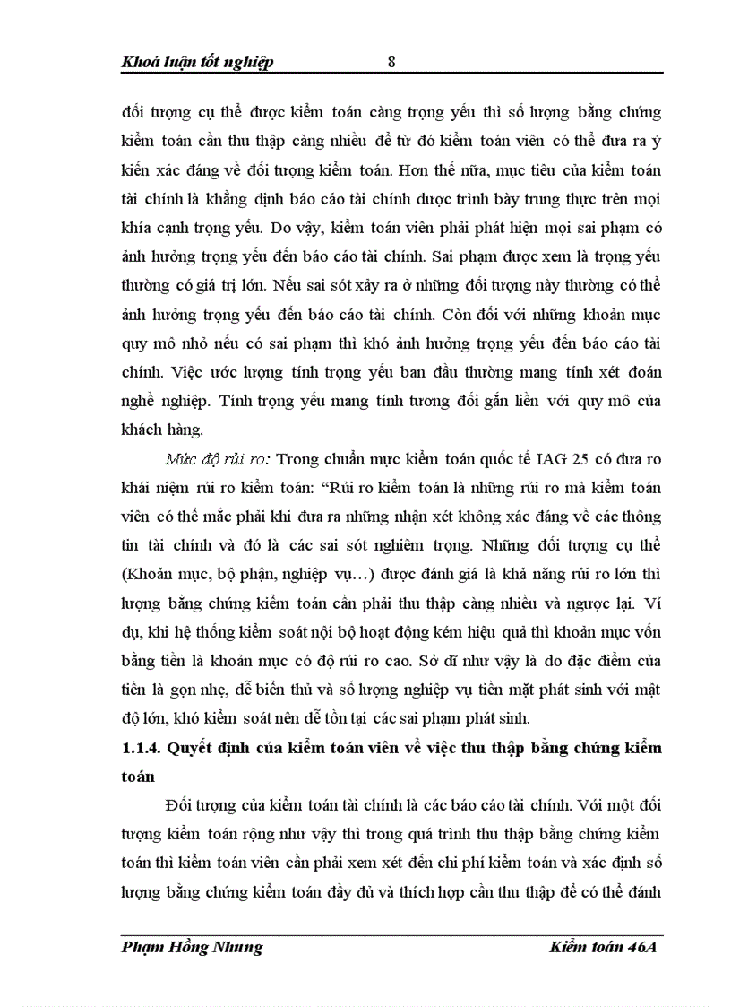 image for page Hoàn thiện kỹ thuật thu thập bằng chứng kiểm toán trong kiểm toán báo cáo tài chính tại Công ty TNHH Kiểm toán và Tư vấn A C