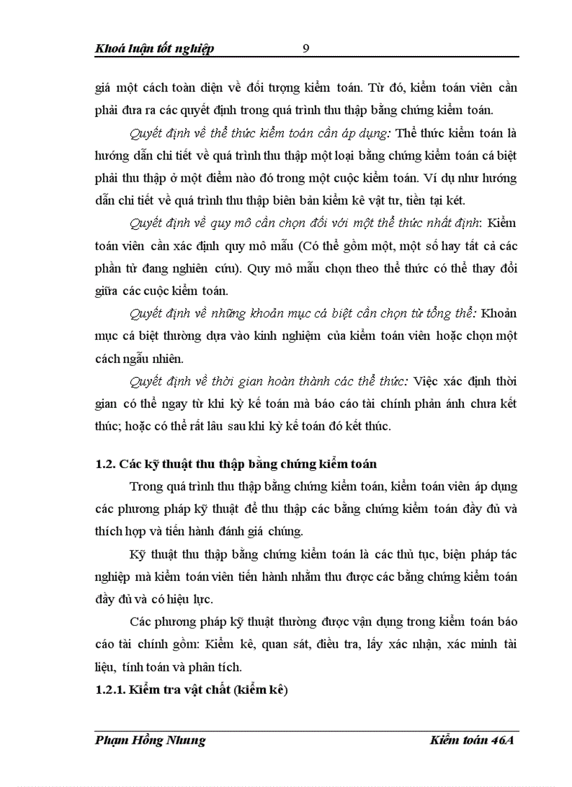 image for page Hoàn thiện kỹ thuật thu thập bằng chứng kiểm toán trong kiểm toán báo cáo tài chính tại Công ty TNHH Kiểm toán và Tư vấn A C