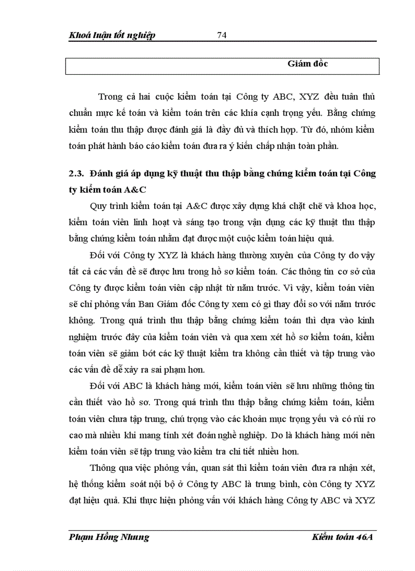image for page Hoàn thiện kỹ thuật thu thập bằng chứng kiểm toán trong kiểm toán báo cáo tài chính tại Công ty TNHH Kiểm toán và Tư vấn A C