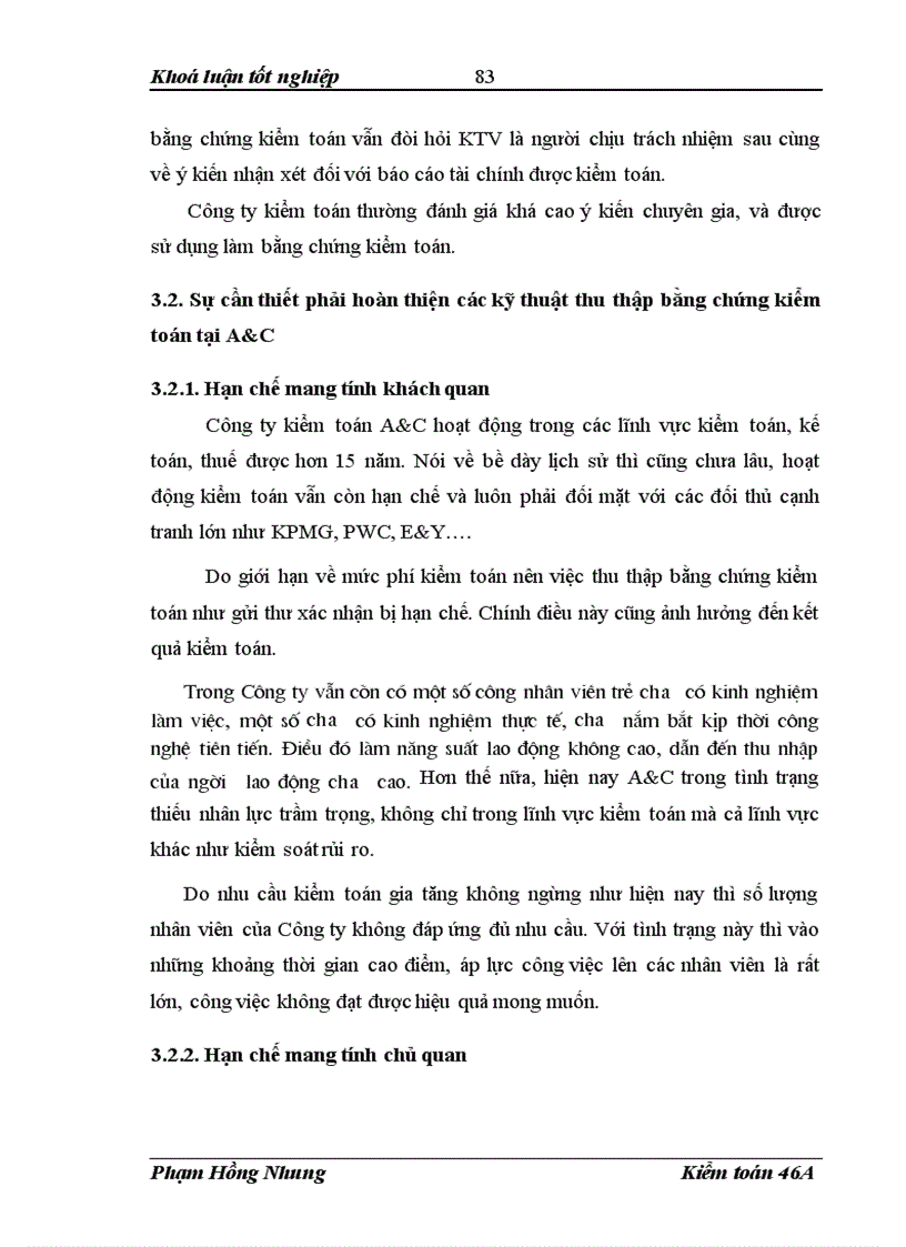 image for page Hoàn thiện kỹ thuật thu thập bằng chứng kiểm toán trong kiểm toán báo cáo tài chính tại Công ty TNHH Kiểm toán và Tư vấn A C