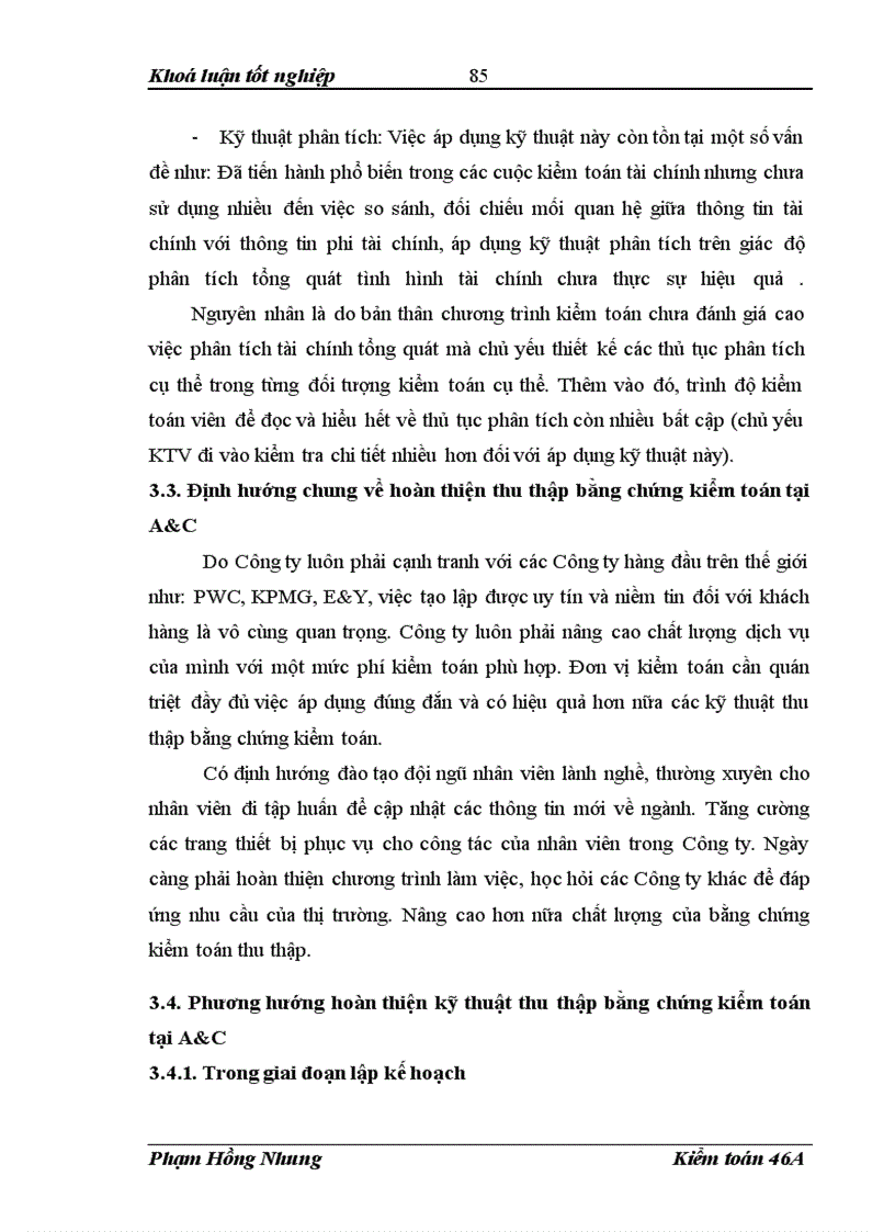 image for page Hoàn thiện kỹ thuật thu thập bằng chứng kiểm toán trong kiểm toán báo cáo tài chính tại Công ty TNHH Kiểm toán và Tư vấn A C