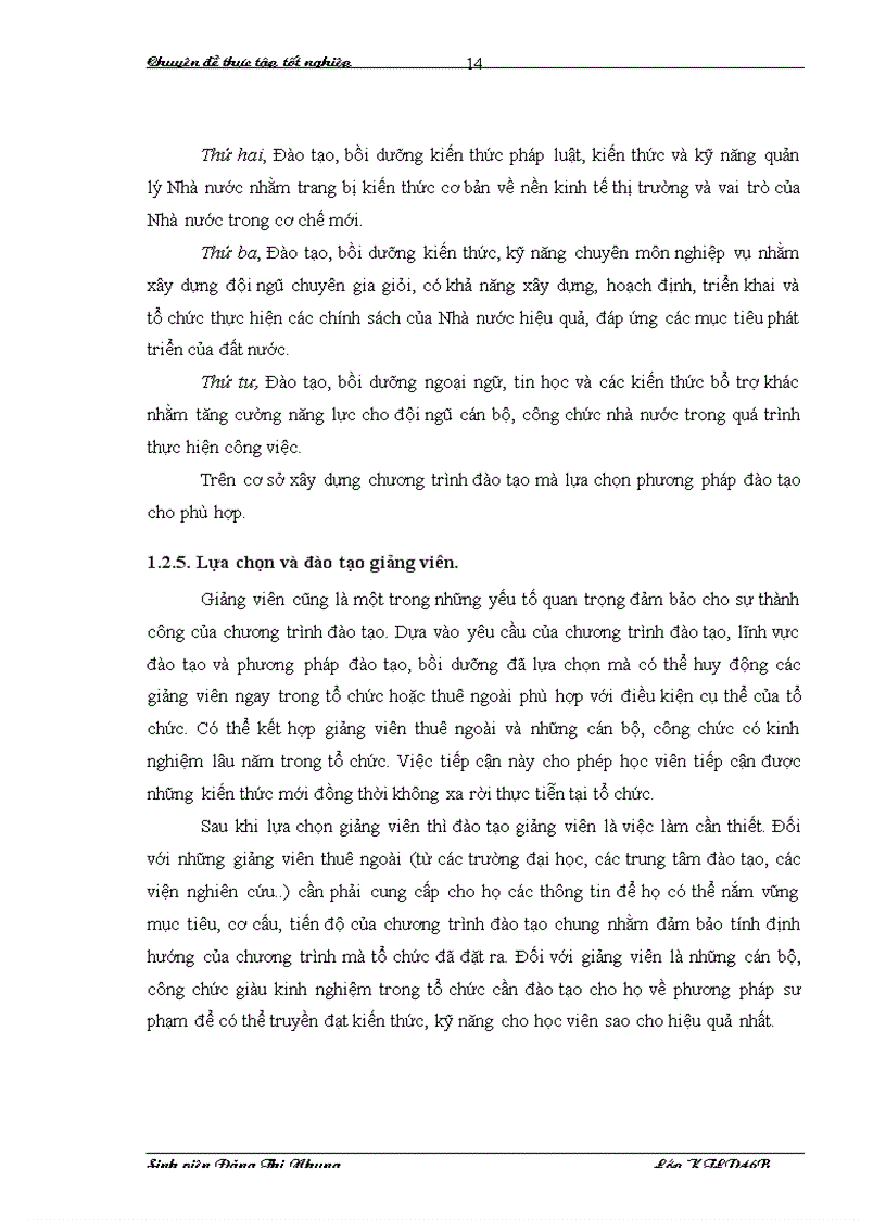 image for page Hoàn thiện công tác đào tạo bồi dưỡng đội ngũ cán bộ công chức viên chức ở Bộ KH ĐT