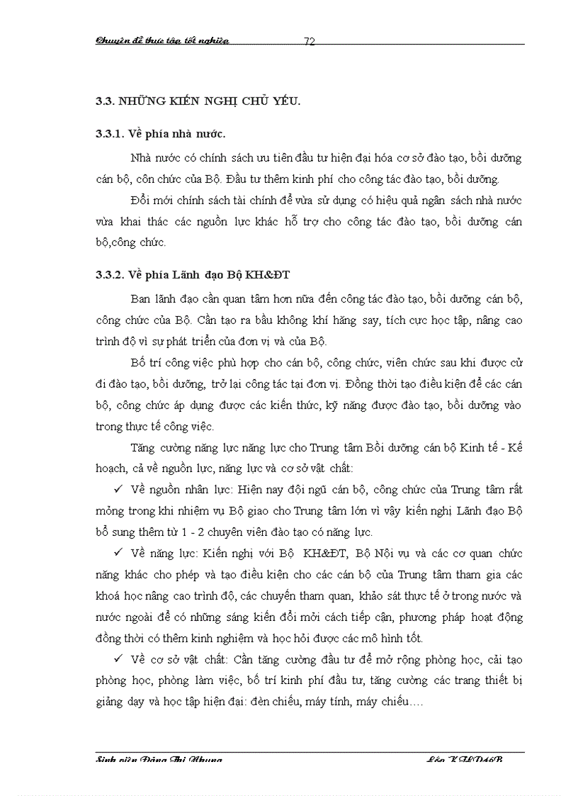 image for page Hoàn thiện công tác đào tạo bồi dưỡng đội ngũ cán bộ công chức viên chức ở Bộ KH ĐT