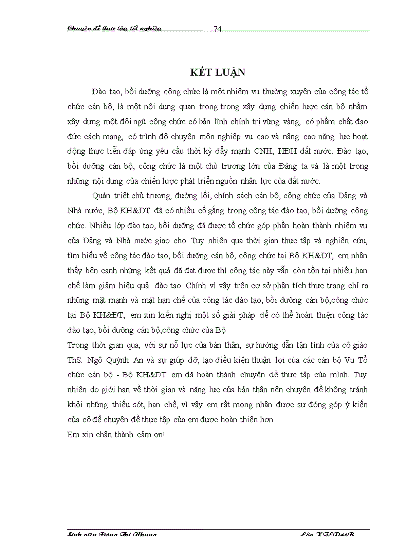 image for page Hoàn thiện công tác đào tạo bồi dưỡng đội ngũ cán bộ công chức viên chức ở Bộ KH ĐT