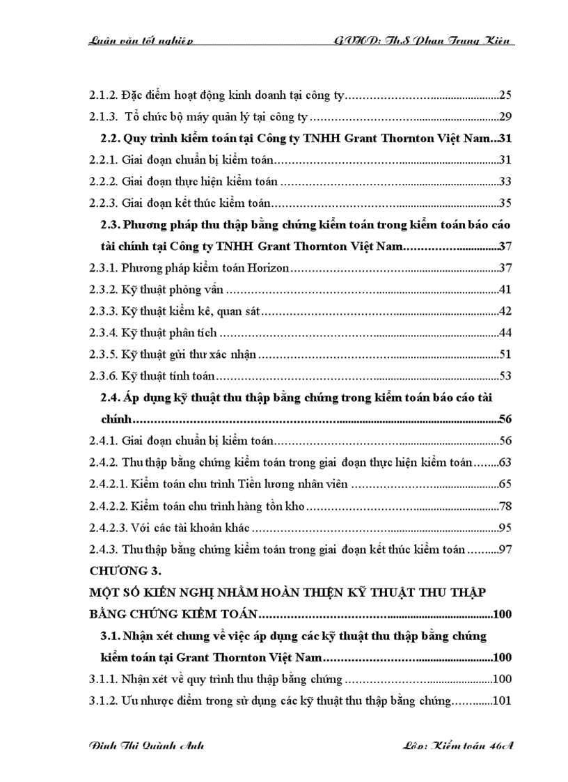 image for page Kỹ thuật thu thập bằng chứng kiểm toán trong kiểm toán báo cáo tài chính do công ty TNHH Grant Thornton thực hiện