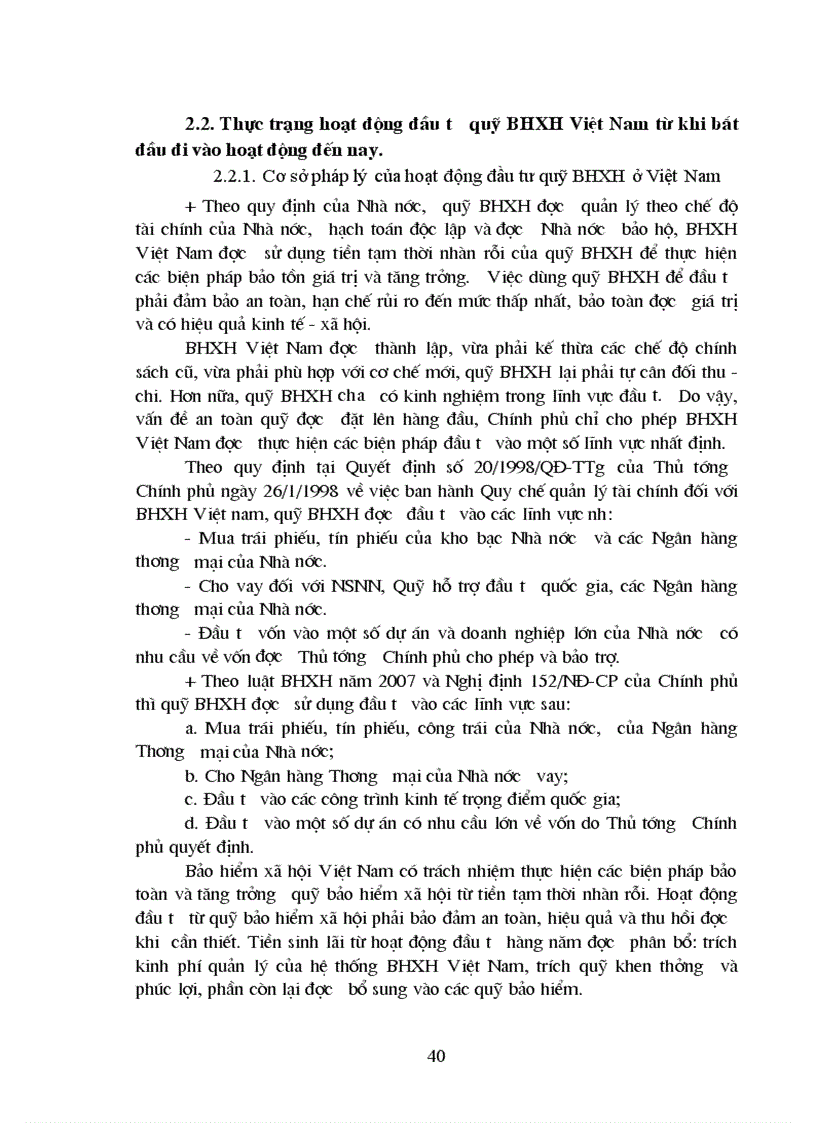 image for page Quản lý hoạt động đầu tư Quỹ BHXH