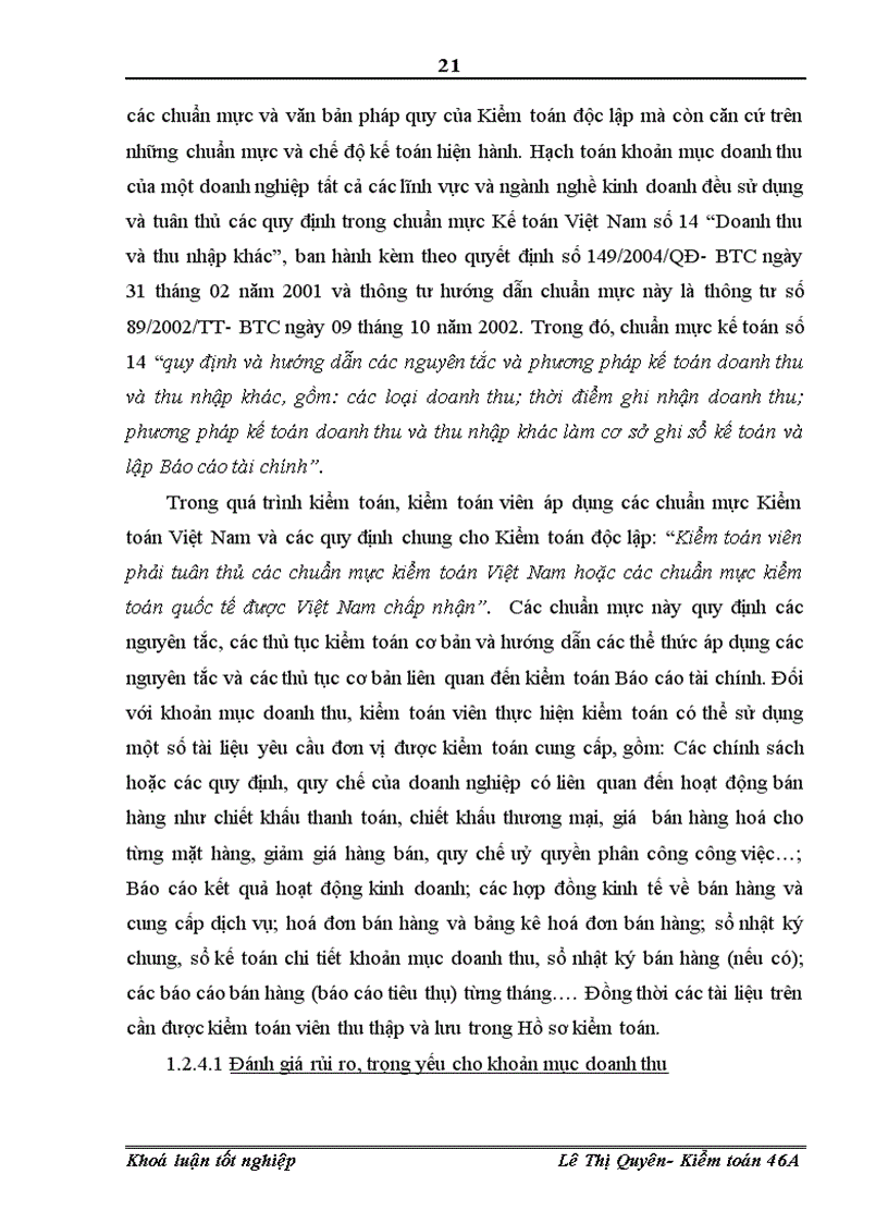 image for page Hoàn thiện kiểm toán khoản mục doanh thu trong kiểm toán Báo cáo tài chính tại công ty TNHH Tư vấn kế toán và kiểm toán Việt Nam