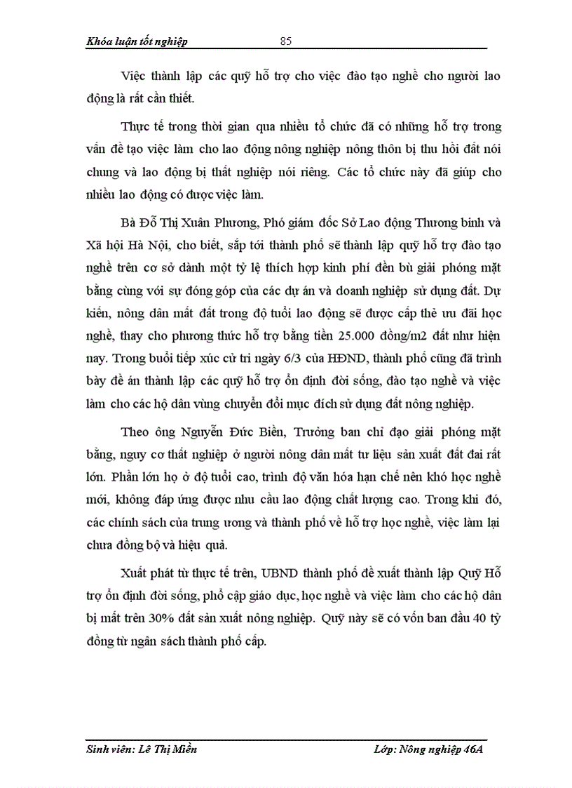 image for page Một số giải pháp tạo việc làm cho người lao động nông nghiệp nông thôn bị thu hồi đất do tác động của đô thị hóa ở ngoại thành Hà Nội