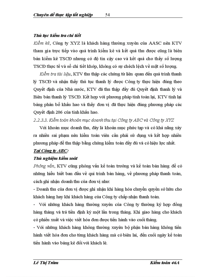 image for page Hoàn thiện kỹ thuật thu thập bằng chứng kiểm toán trong kiểm toán Báo cáo tài chính tại AASC