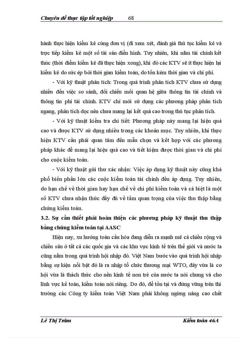 image for page Hoàn thiện kỹ thuật thu thập bằng chứng kiểm toán trong kiểm toán Báo cáo tài chính tại AASC