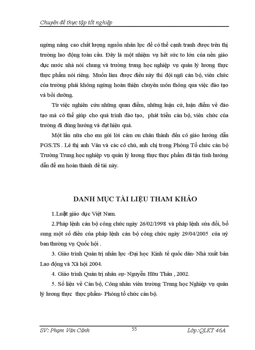 image for page Thực trạng và giải pháp nâng cao chất lượng đào tạo và phát triển đội ngũ cán bộ viên chức trường Trung học nghiệp vụ quản lý lương thực thực phẩm