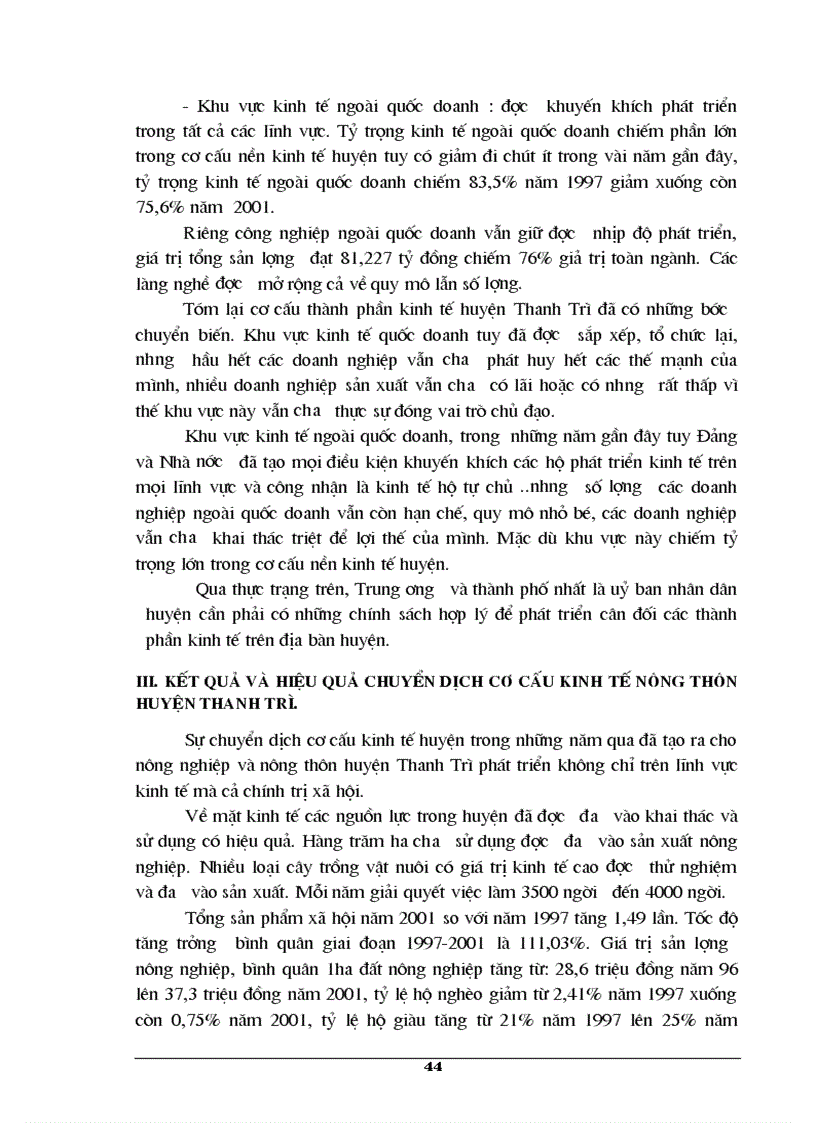 image for page Phương hướng và những giải pháp chủ yếu cho việc chuyển dịch cơ cấu kinh tế nông thôn huyện Thanh Trì thời gian tới