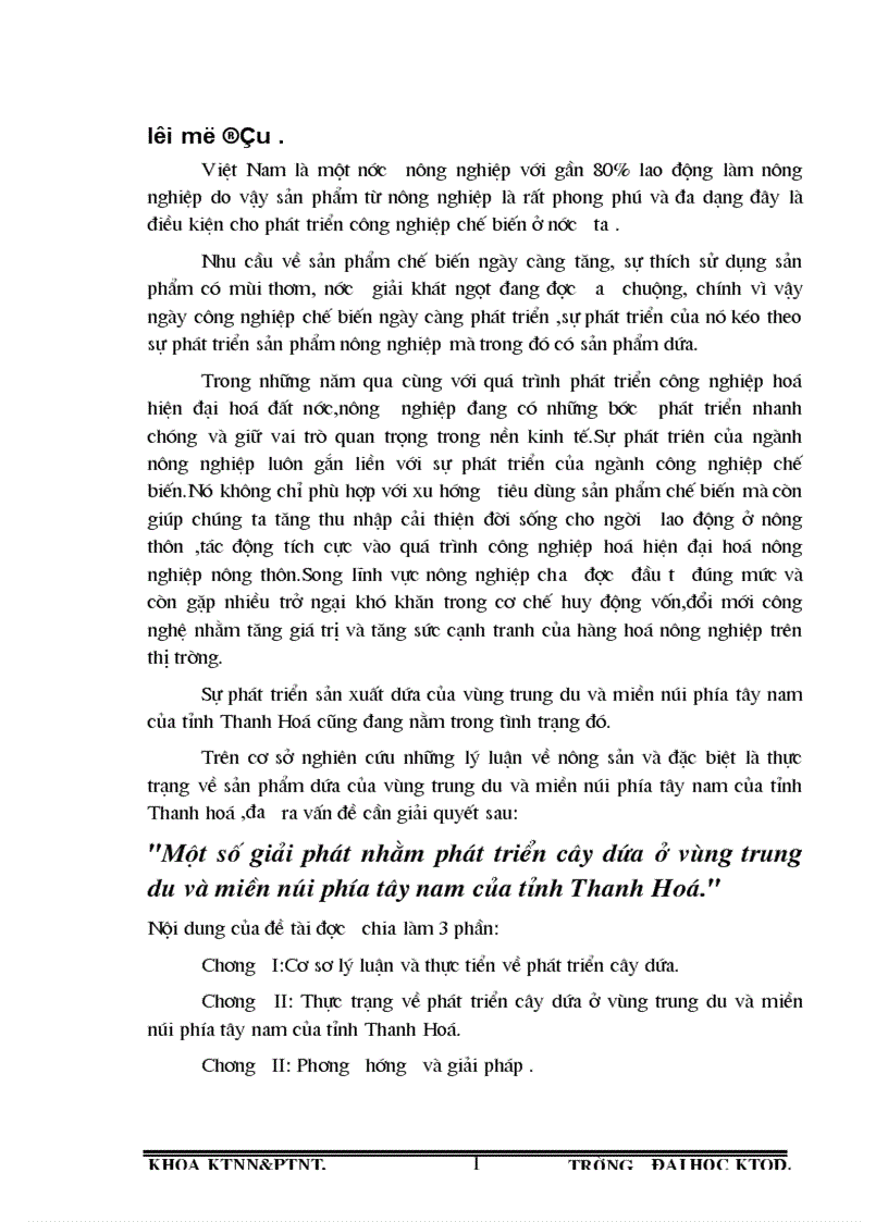 image for page Một số giải phát nhằm phát triển cây dứa ở vùng trung du và miền núi phía tây nam của tỉnh Thanh Hoá 1