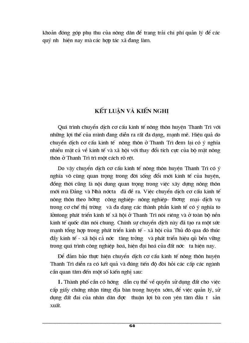 image for page Phương hướng và những biện pháp chủ yếu chuyển dịch cơ cấu kinh tế nông thôn ở huyện Thanh Trì 1