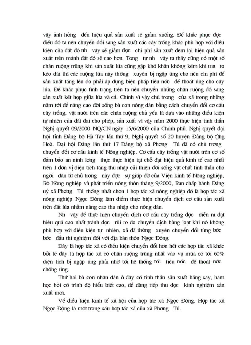 image for page Định hướng và giải pháp chuyển dịch cơ cấu cây trồng trên đất trồng lúa sang sản xuất nông thuỷ sản khác ở xã Phương Tú ứng Hoà Hà Tây 1