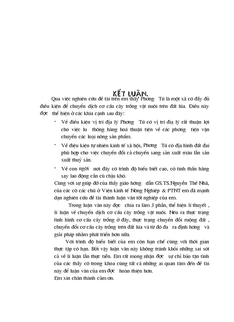 image for page Định hướng và giải pháp chuyển dịch cơ cấu cây trồng trên đất trồng lúa sang sản xuất nông thuỷ sản khác ở xã Phương Tú ứng Hoà Hà Tây 1