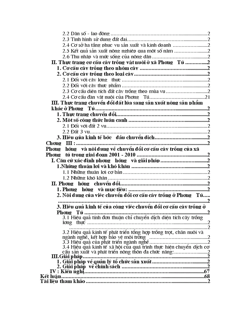 image for page Định hướng và giải pháp chuyển dịch cơ cấu cây trồng trên đất trồng lúa sang sản xuất nông thuỷ sản khác ở xã Phương Tú ứng Hoà Hà Tây 1