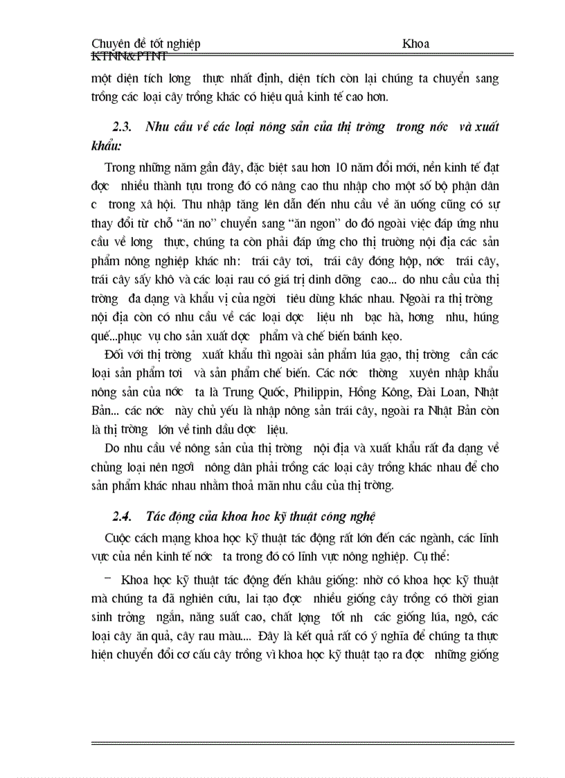 image for page Thực trạng và những giải pháp chủ yếu chuyển đổi cơ cấu cây trồng tỉnh Bắc Kạn 1