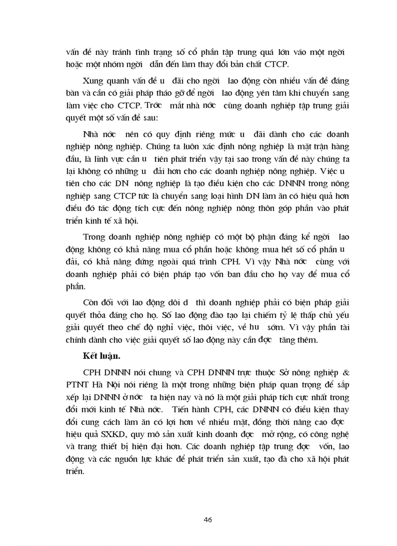 image for page Thực trạng và một số giải pháp đẩy nhanh tiến trình CPH các DNNN trực thuộc Sở Nông nghiệp PTNT Hà Nội 1