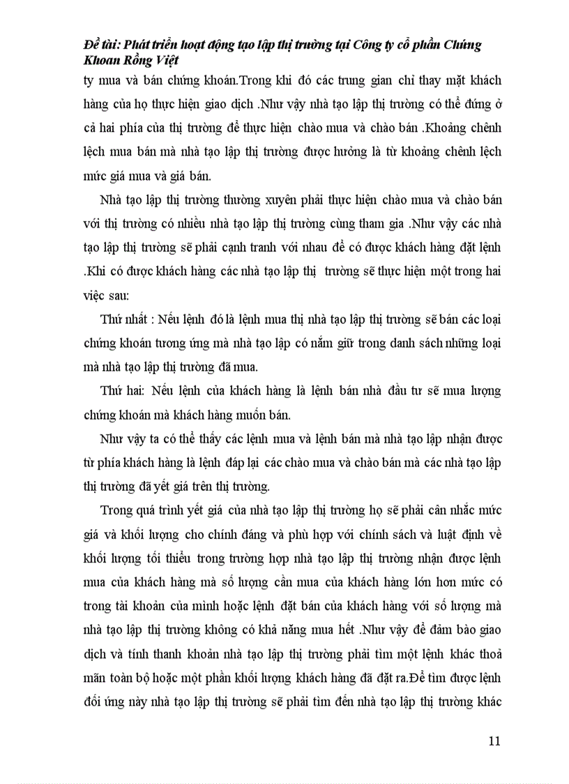 image for page Phát triển hoạt động tạo lập thị trường tại Công ty cổ phần Chứng Khoan Rồng Việt