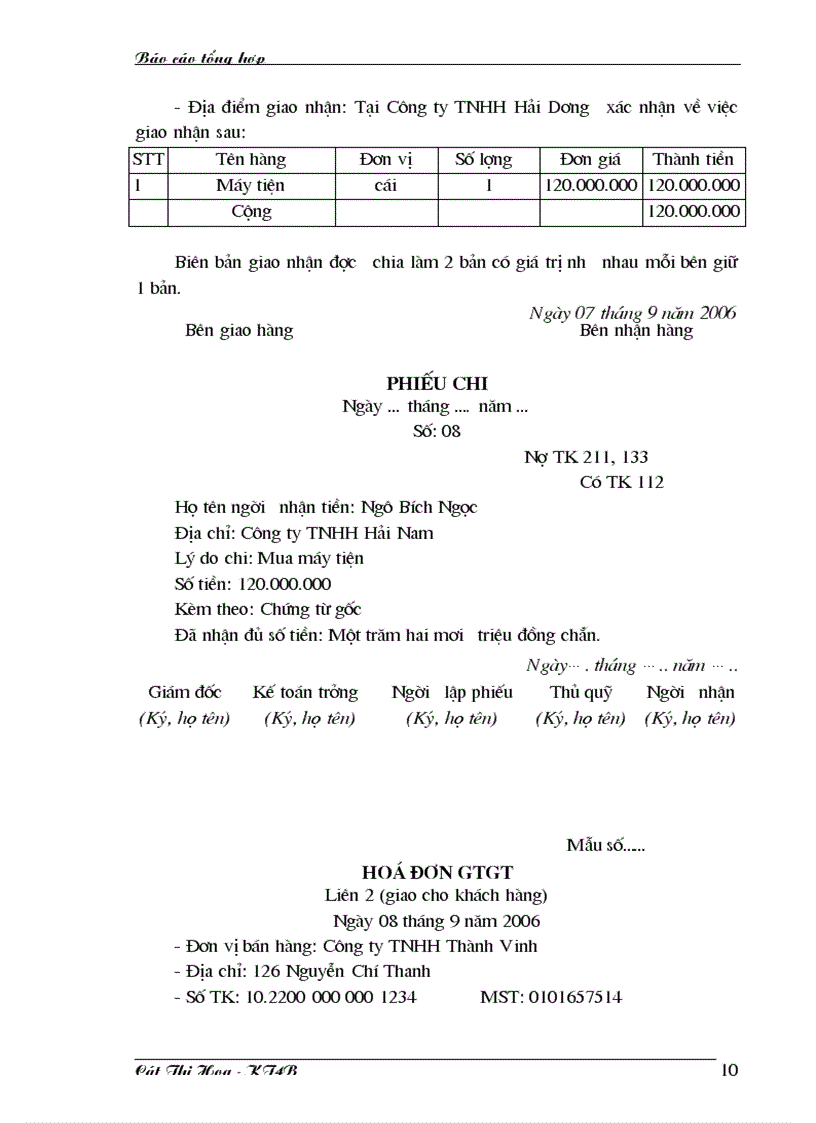 image for page Một số ý kiến nhận xét và đề xuất về công tác kế toán tại Công ty TNHH Hải Dương