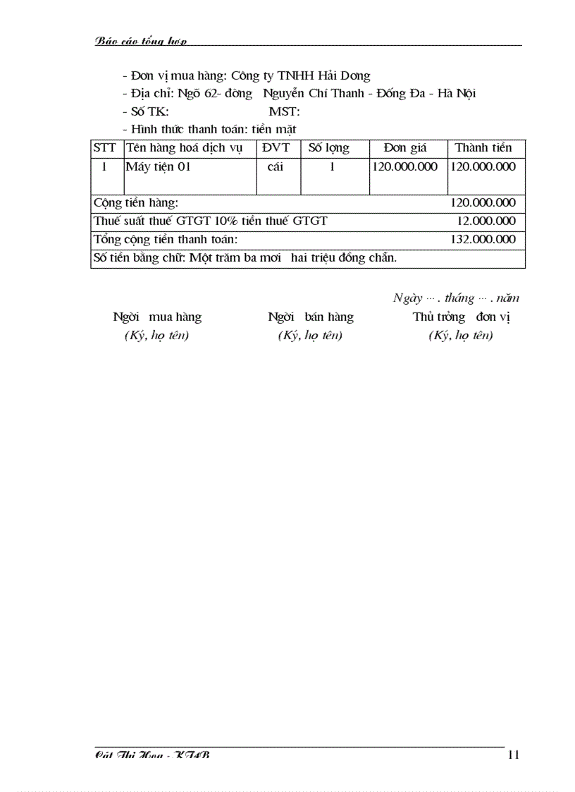 image for page Một số ý kiến nhận xét và đề xuất về công tác kế toán tại Công ty TNHH Hải Dương