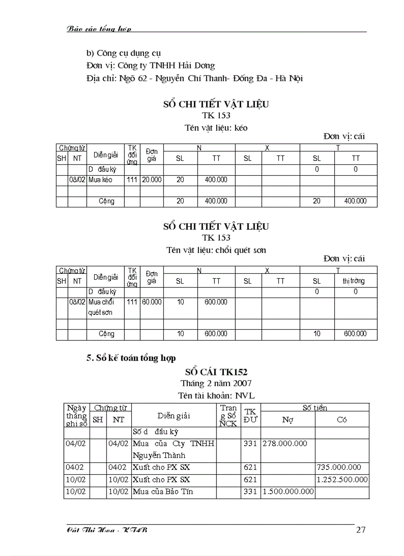image for page Một số ý kiến nhận xét và đề xuất về công tác kế toán tại Công ty TNHH Hải Dương