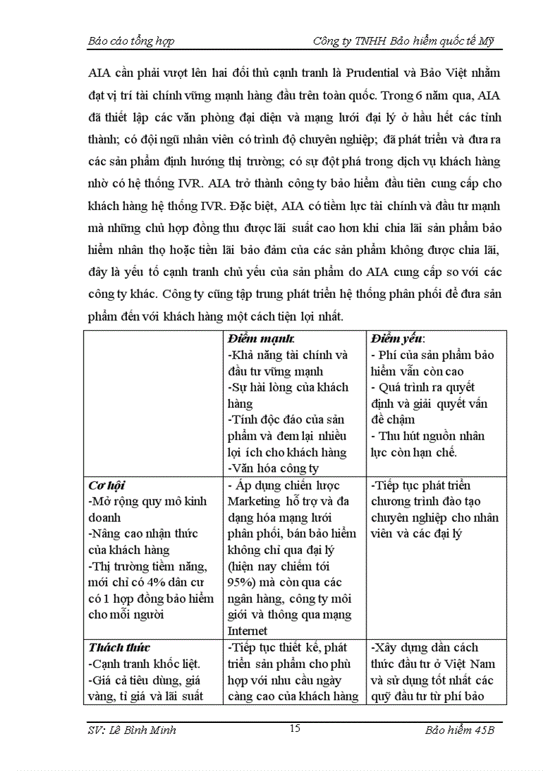 image for page Báo cáo thực tập tại Công ty TNHH Bảo hiểm quốc tế Mỹ tại Việt Nam