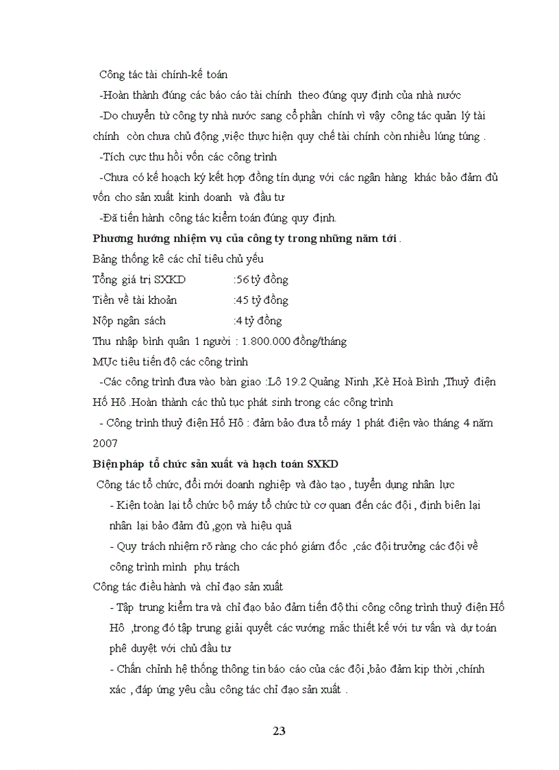 image for page Báo cáo thực tập tại Công ty cổ phần đầu tư và xây lắp Sông Đà