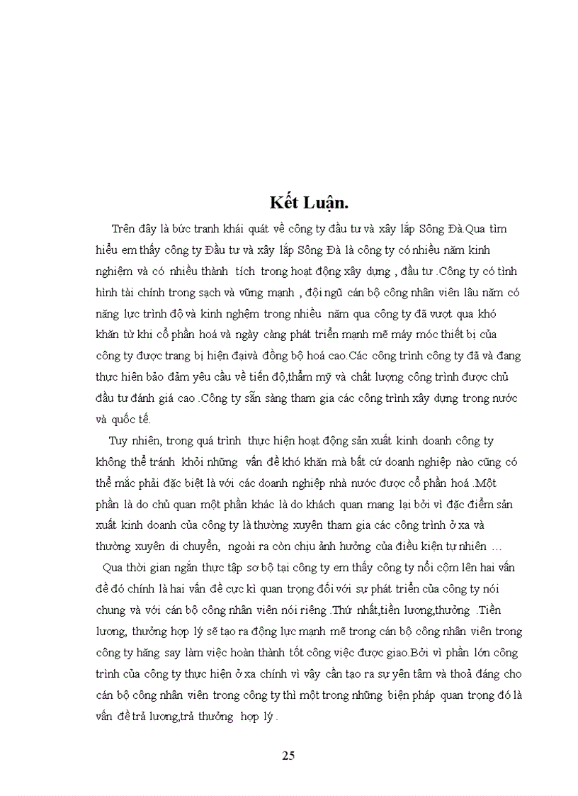 image for page Báo cáo thực tập tại Công ty cổ phần đầu tư và xây lắp Sông Đà