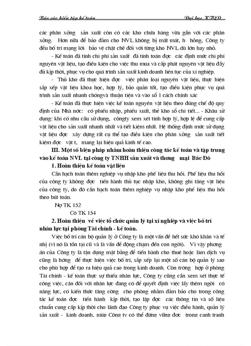 image for page Báo cáo thực tập tại Công ty TNHH sản xuất và thương mại Tân Bắc Đô