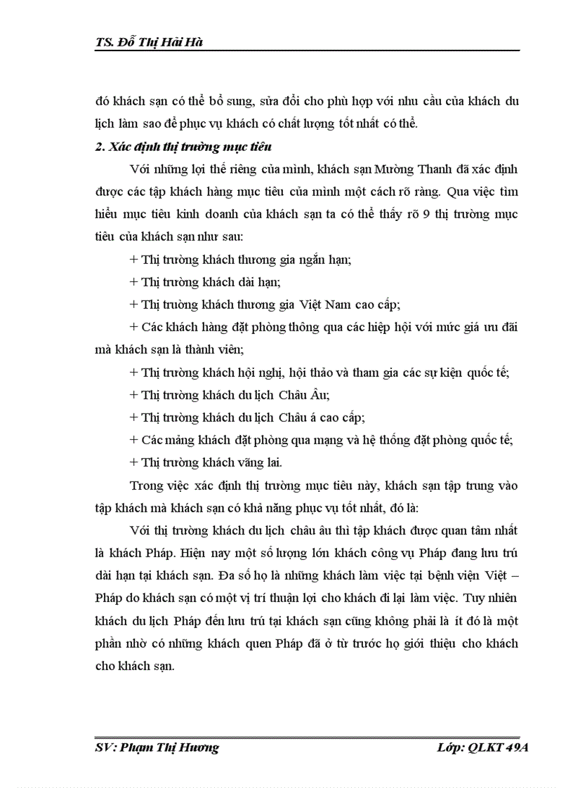 image for page Hoàn thiện hệ thống marketing mix của khách sạn mường thanh hà nội