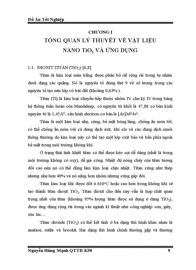image for page Nghiờn cứu chế tạo Sol Gel chứa cỏc hạt nano TiOơơ2 và ứng dụng phủ màng trờn gốm sứ Ceramic