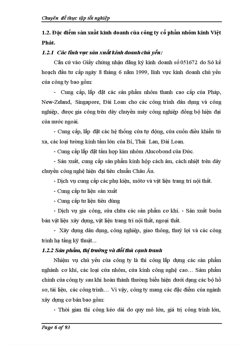 image for page Kế toán chi phí sản xuất và tính giá thành sản phẩm xây lắp tại công ty cổ phần nhôm kính Việt Phát 1