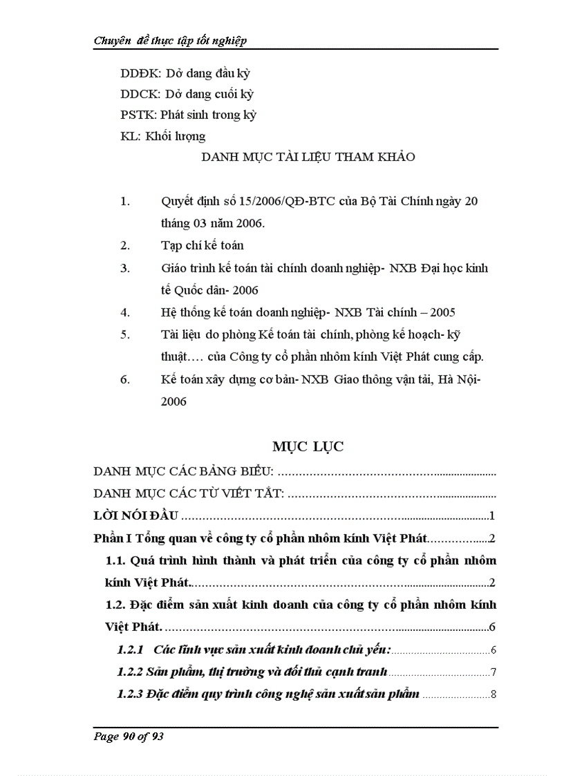 image for page Kế toán chi phí sản xuất và tính giá thành sản phẩm xây lắp tại công ty cổ phần nhôm kính Việt Phát 1
