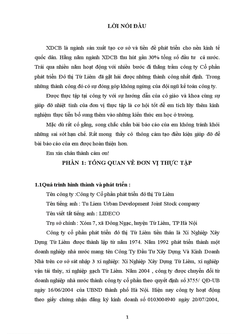 image for page Tổ chức bộ máy kế toán và tổ chức công tác kế toán tại công ty cổ phần phát triển đô thị từ liêm 1