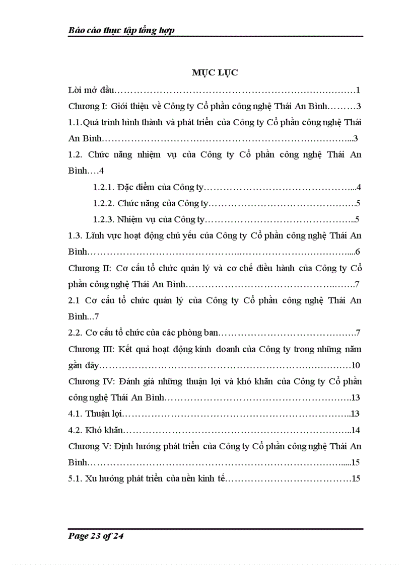 image for page Các Định hướng phát triển của Công ty cổ phần công nghệ Thái An Bình