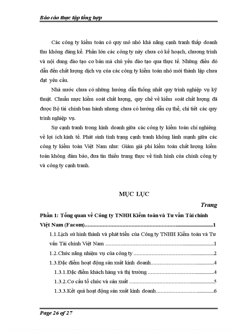 image for page Một số đánh giá chung về Công ty TNHH Kiểm toán và Tư vấn Tài chính Việt Nam Facom