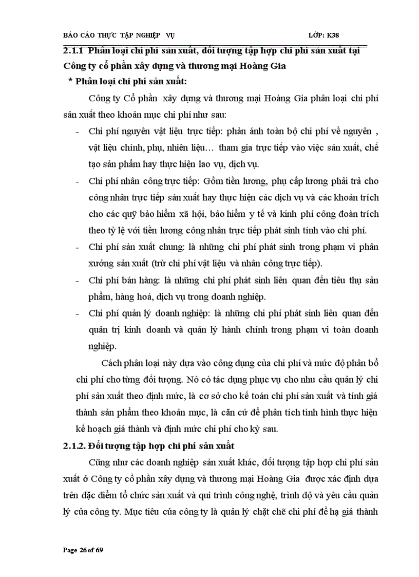 image for page Hoàn thiện kế toán chi phí sản xuất và tính giá thành sản phẩm tại Công ty cổ phần xây dựng và thương mại Hoàng Gia
